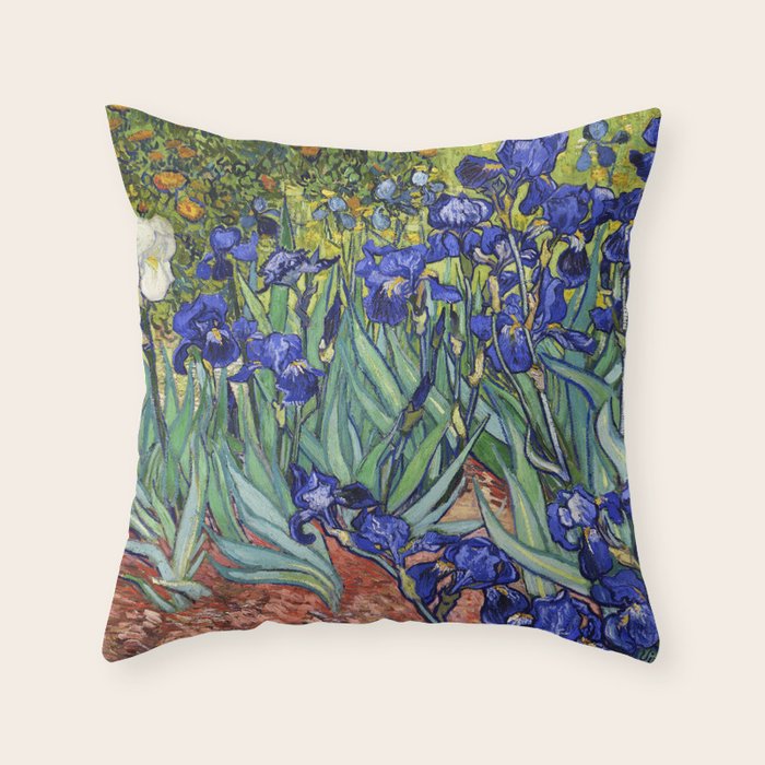 Irises by Vincent van Gogh Throw Pillow Gallery Image 6