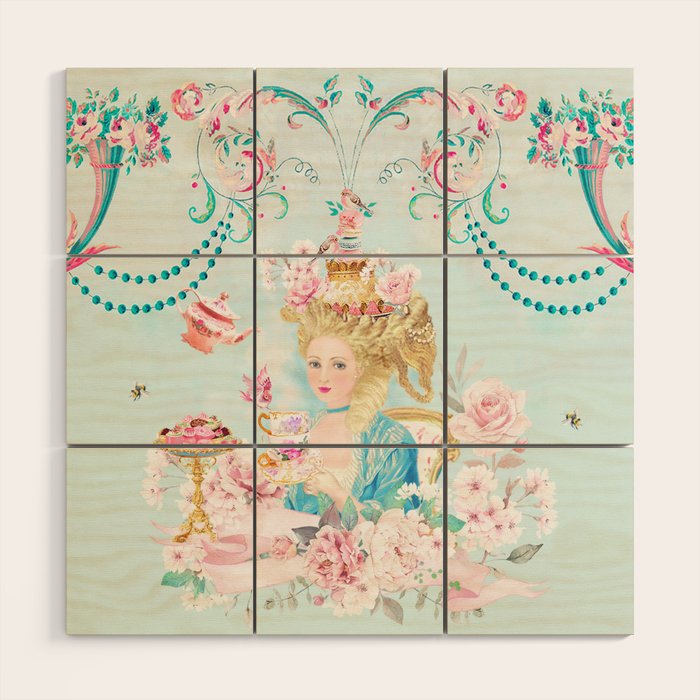 Marie Antoinette Hot Tea Wood Wall Art Gallery Image 1