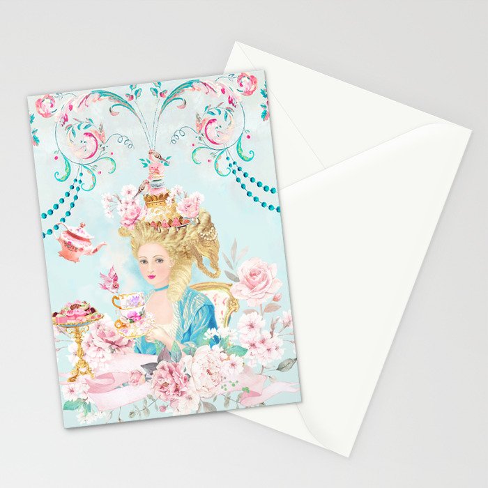 Marie Antoinette Hot Tea Stationery Card Gallery Image 2