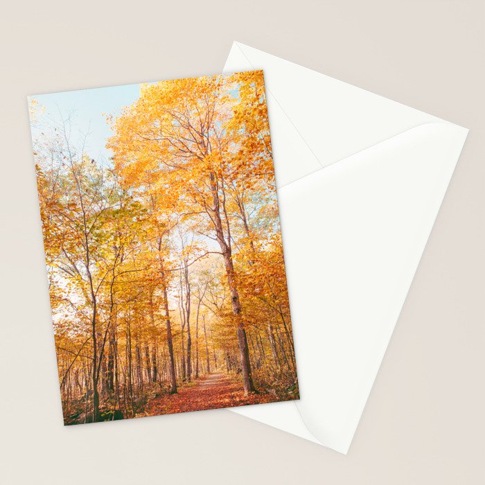 Autumn Glory - Nature, Fall Forest Landscape Photography Stationery Card Gallery Image 2