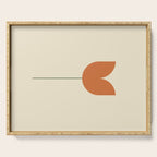 Vintage Tulip Minimalism - Red Serving Tray Gallery Image 1