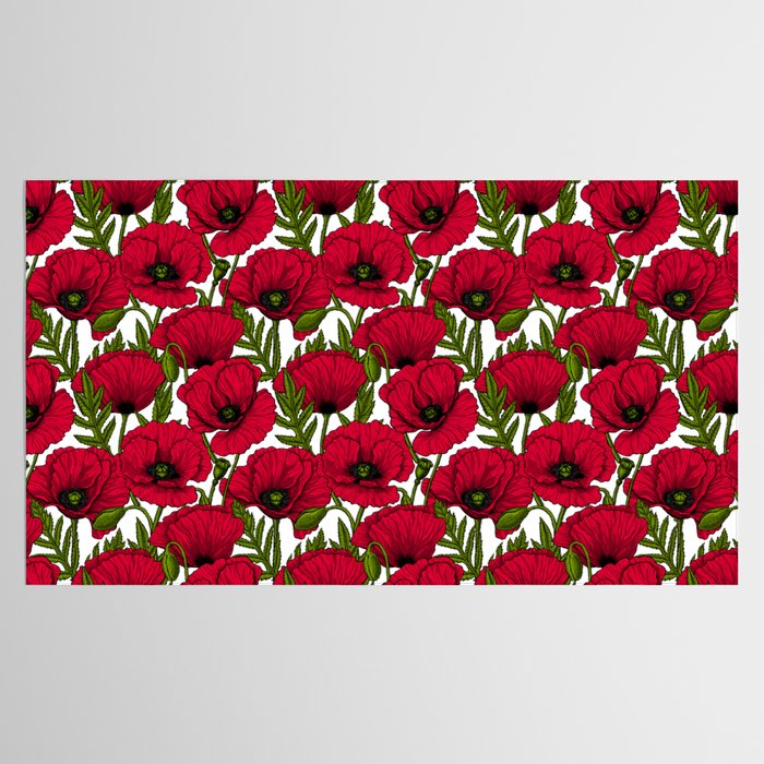 Red Poppy garden 2 Tablecloth Gallery Image 2