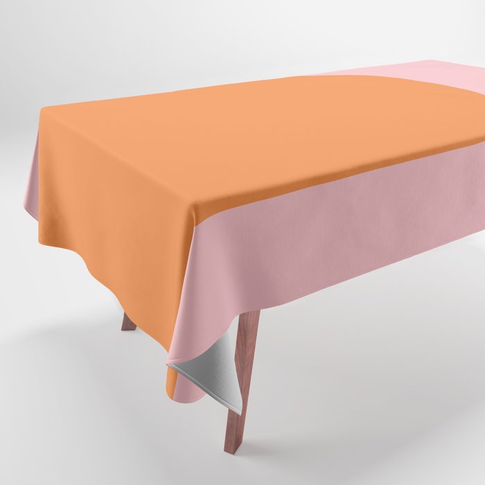 Minimal Modern Archway Color Block in Orange and Pink Tablecloth Gallery Image 1
