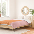 Minimal Modern Archway Color Block in Orange and Pink Duvet Cover Gallery Image 2