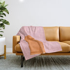 Minimal Modern Archway Color Block in Orange and Pink Throw Blanket Gallery Image 1