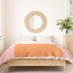 Minimal Modern Archway Color Block in Orange and Pink Duvet Cover Gallery Image 3