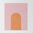 Minimal Modern Archway Color Block in Orange and Pink Throw Blanket Gallery Image 2