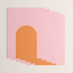 Minimal Modern Archway Color Block in Orange and Pink Wrapping Paper Gallery Image 3