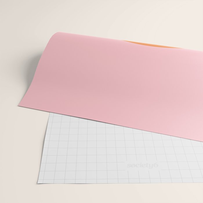 Minimal Modern Archway Color Block in Orange and Pink Wrapping Paper Gallery Image 2
