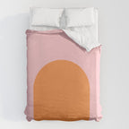 Minimal Modern Archway Color Block in Orange and Pink Duvet Cover Gallery Image 6