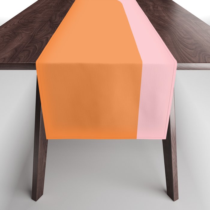 Minimal Modern Archway Color Block in Orange and Pink Table Runner Gallery Image 1