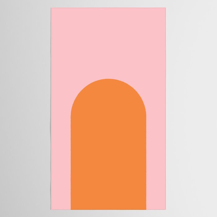 Minimal Modern Archway Color Block in Orange and Pink Tablecloth Gallery Image 2