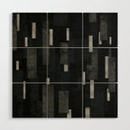 Silver and Black Urban Charcoal Spires Wood Wall Art Gallery Image 1