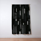 Silver and Black Urban Charcoal Spires Window Curtain Gallery Image 3