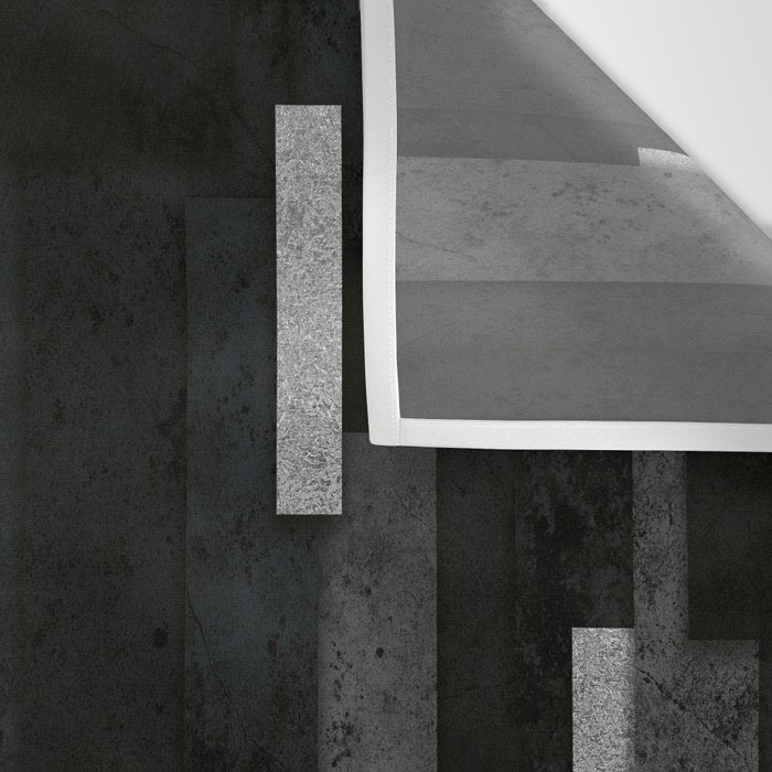 Silver and Black Urban Charcoal Spires Wall Tapestry Gallery Image 3