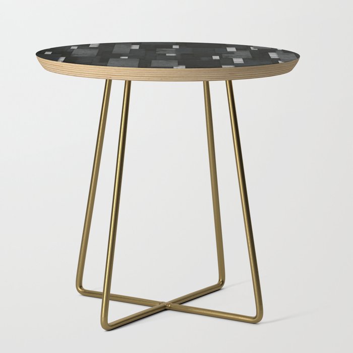 Silver and Black Urban Charcoal Spires Side Table Gallery Image 1