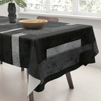Silver and Black Urban Charcoal Spires Tablecloth Gallery Image 3
