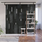 Silver and Black Urban Charcoal Spires Wall Mural Gallery Image 1