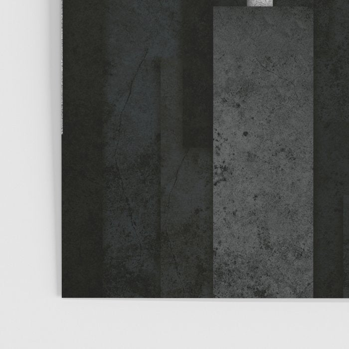 Silver and Black Urban Charcoal Spires Poster Gallery Image 3