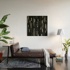 Silver and Black Urban Charcoal Spires Wood Wall Art Gallery Image 2