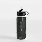 Silver and Black Urban Charcoal Spires Water Bottle Gallery Image 1