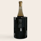 Silver and Black Urban Charcoal Spires Wine Chiller Gallery Image 1