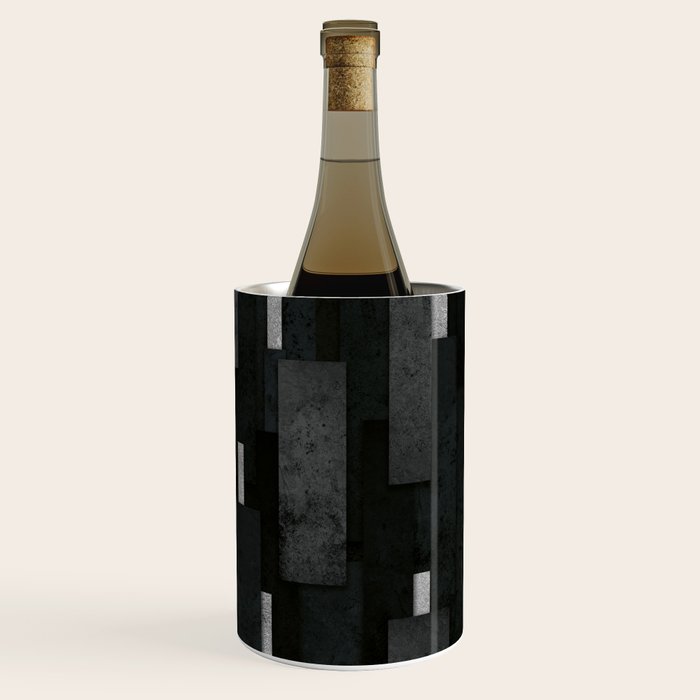 Silver and Black Urban Charcoal Spires Wine Chiller Gallery Image 2