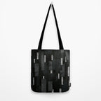 Silver and Black Urban Charcoal Spires Tote Bag Gallery Image 2