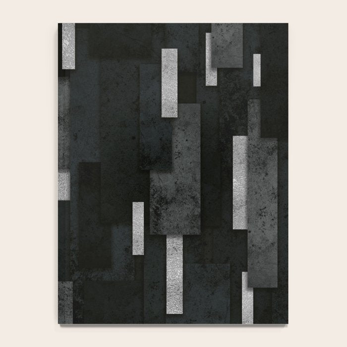 Silver and Black Urban Charcoal Spires Notebook Gallery Image 4