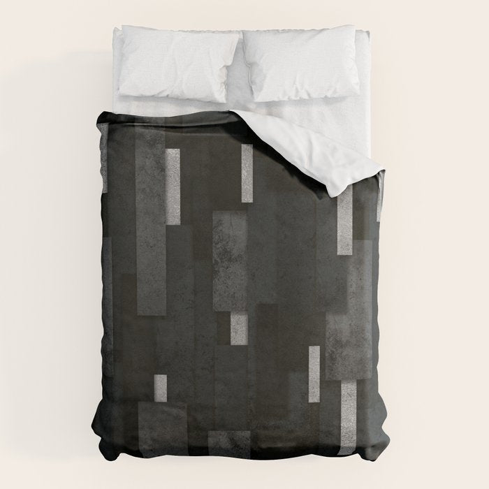 Silver and Black Urban Charcoal Spires Duvet Cover Gallery Image 6