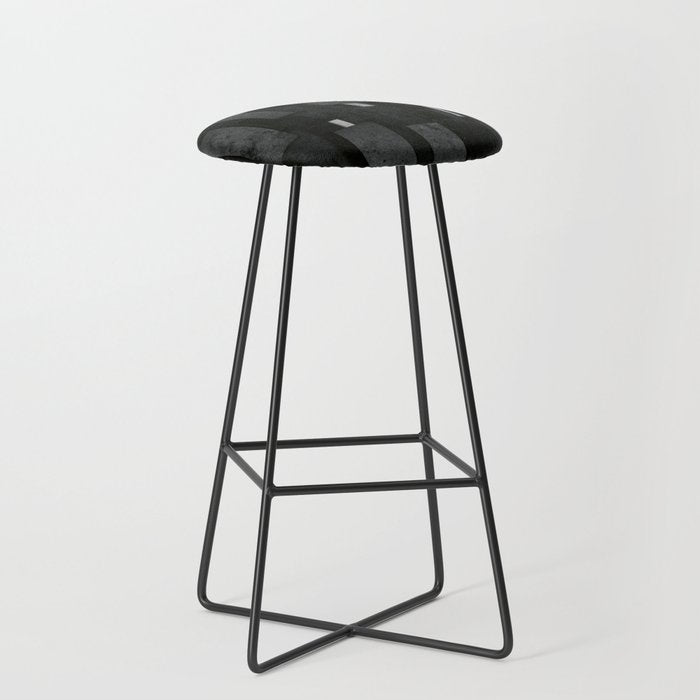 Silver and Black Urban Charcoal Spires Stool Gallery Image 1