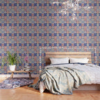 Retro Flowers Check Pattern XIII Wallpaper Gallery Image 3