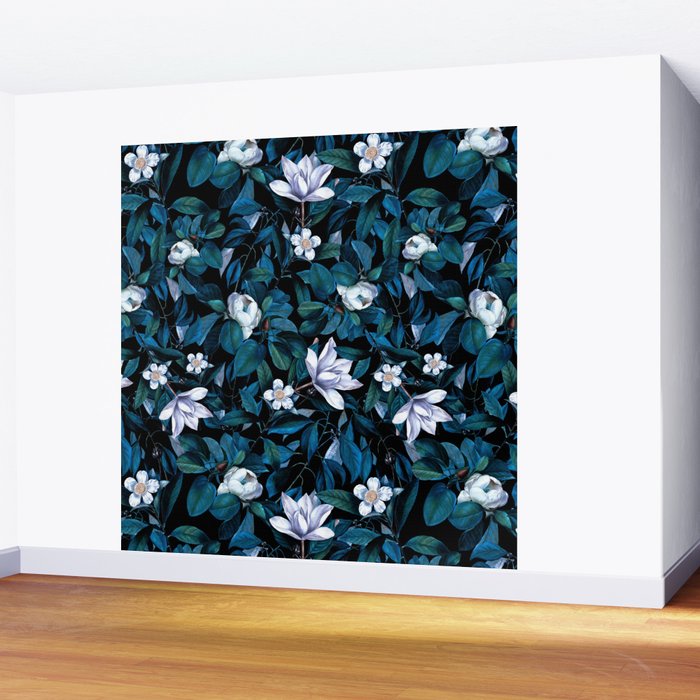 Moon Night Flowers Wall Mural Gallery Image 2