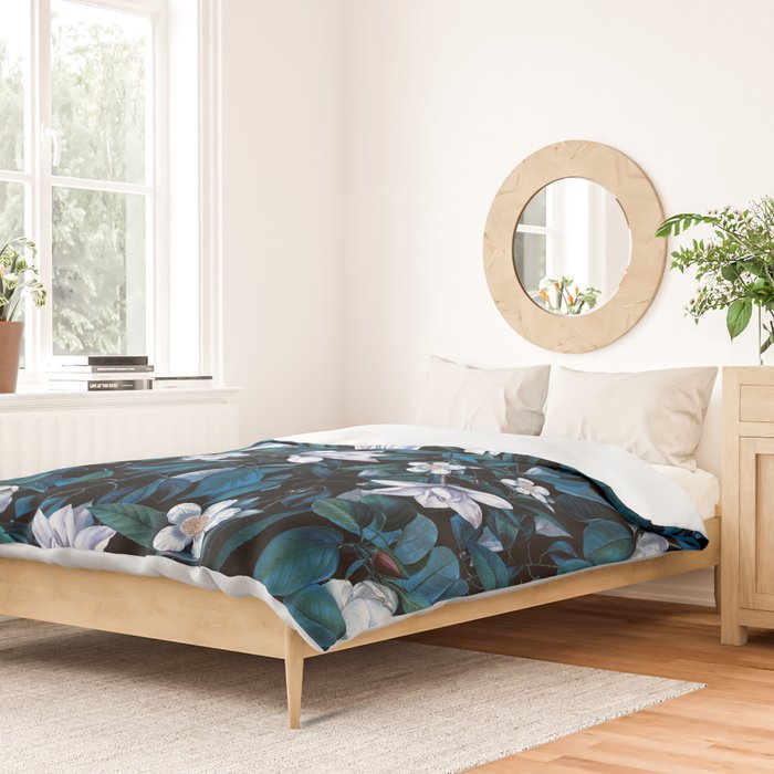 Moon Night Flowers Duvet Cover Gallery Image 2