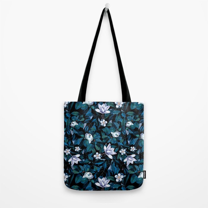 Moon Night Flowers Tote Bag Gallery Image 2