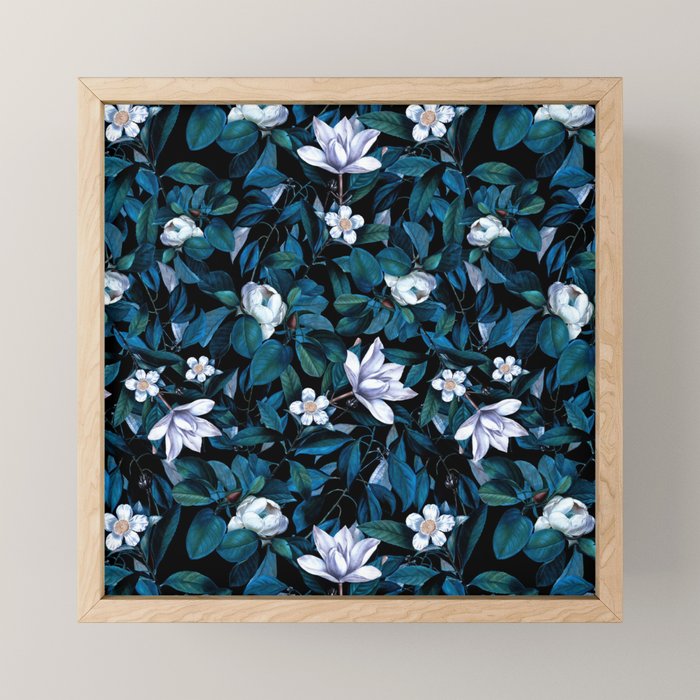 Moon Night Flowers Mini Art Print Gallery Image 1