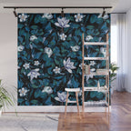 Moon Night Flowers Wall Mural Gallery Image 1