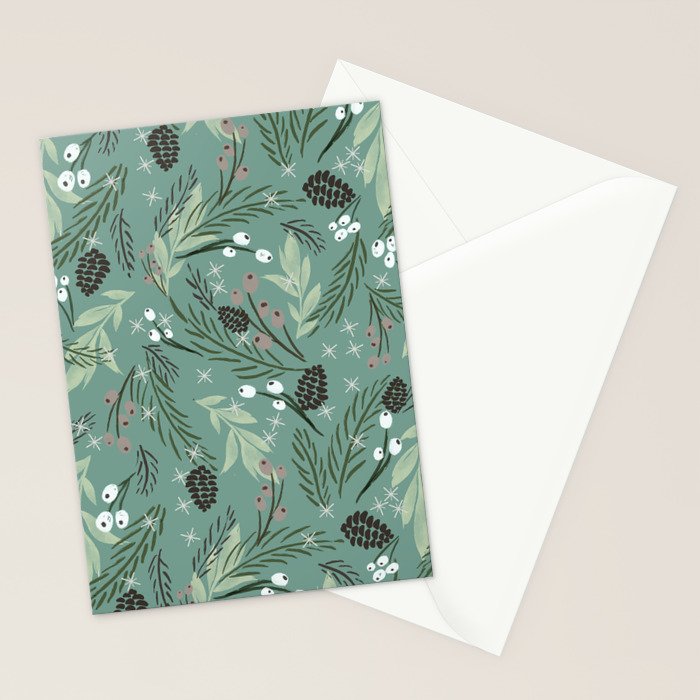 Christmas Foliage  - Pine Stationery Card Gallery Image 2