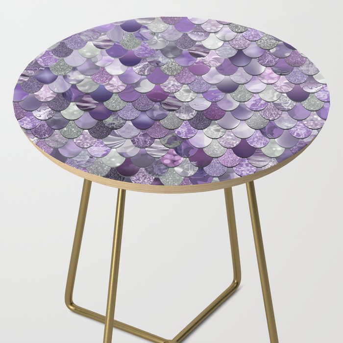 Mermaid Purple and Silver Side Table Gallery Image 2