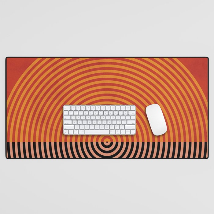 lines and shapes 1 abstract geometric Desk Mat Gallery Image 1