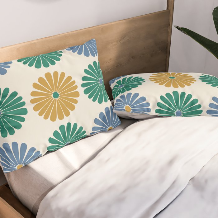 Retro Summer Daisies X Pillow Sham Gallery Image 2