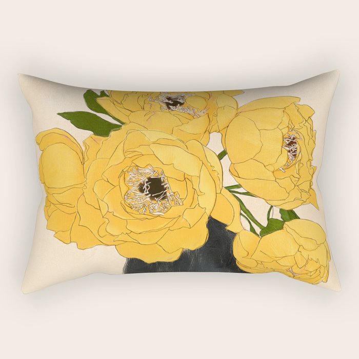 Bouquet Gift Yellow Rectangular Pillow Gallery Image 1