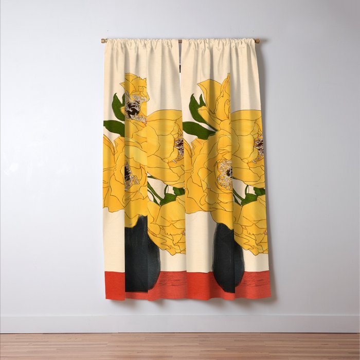 Bouquet Gift Yellow Window Curtain Gallery Image 3