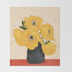 Bouquet Gift Yellow Throw Blanket Gallery Image 2