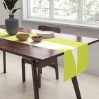 Bauhaus Mid Century Modern Geometric III Lime Green Table Runner Gallery Image 2