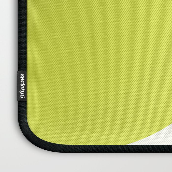 Bauhaus Mid Century Modern Geometric III Lime Green Laptop Sleeve Gallery Image 3