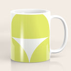Bauhaus Mid Century Modern Geometric III Lime Green Coffee Mug Gallery Image 1