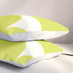 Bauhaus Mid Century Modern Geometric III Lime Green Pillow Sham Gallery Image 3