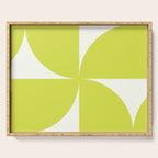 Bauhaus Mid Century Modern Geometric III Lime Green Serving Tray Gallery Image 1