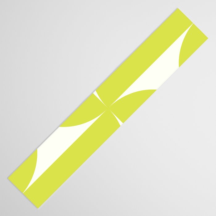 Bauhaus Mid Century Modern Geometric III Lime Green Table Runner Gallery Image 3